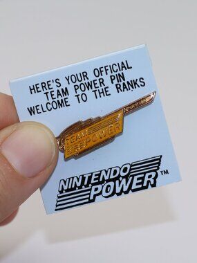 1980's Nintendo Power Magazine Official Team Power Pin Members Only New